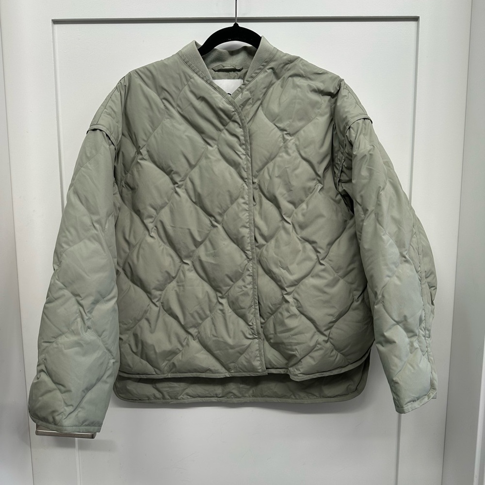 COS Quilted Puffer Jacket - Sage Green